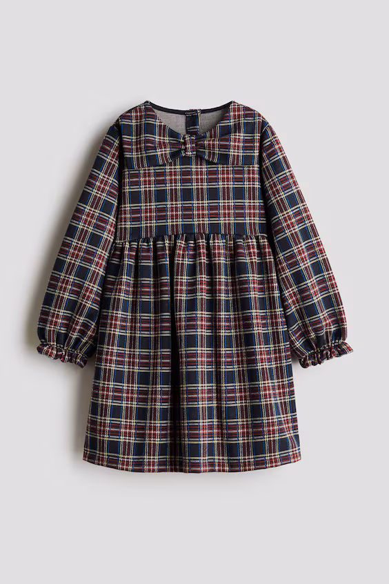 Платье из джерси в клетку