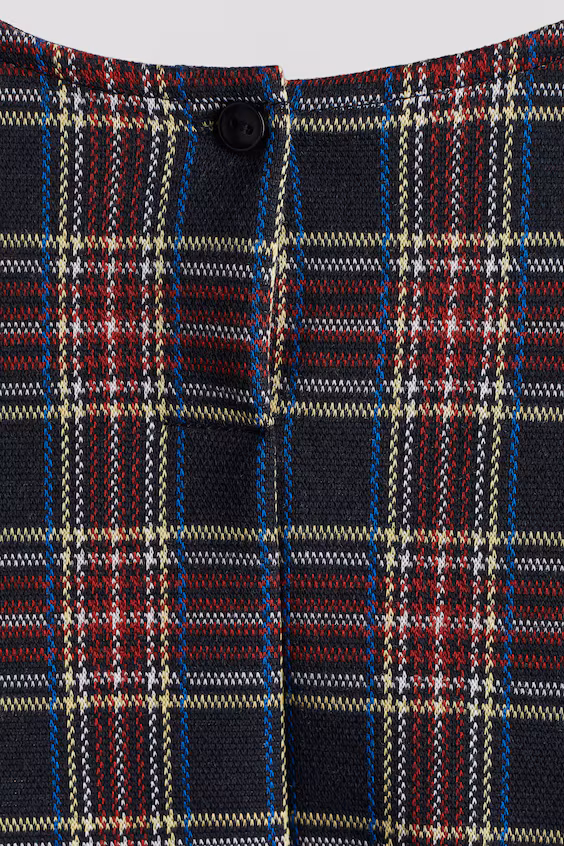 Платье из джерси в клетку