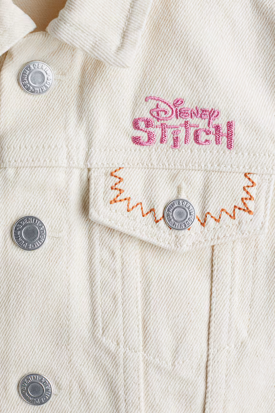 Блузон в джинсе с принтом