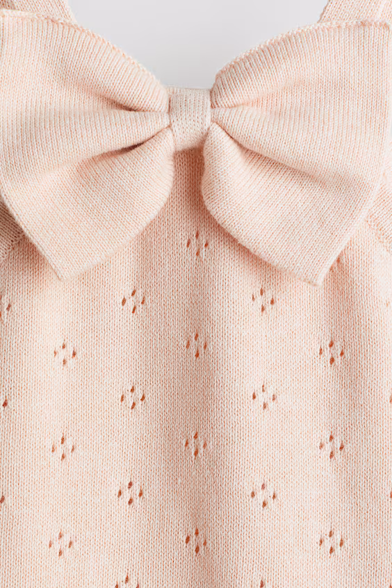 Платье из хлопкового плетения поинтель