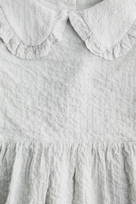 Платье из хлопкового голубого меланжа