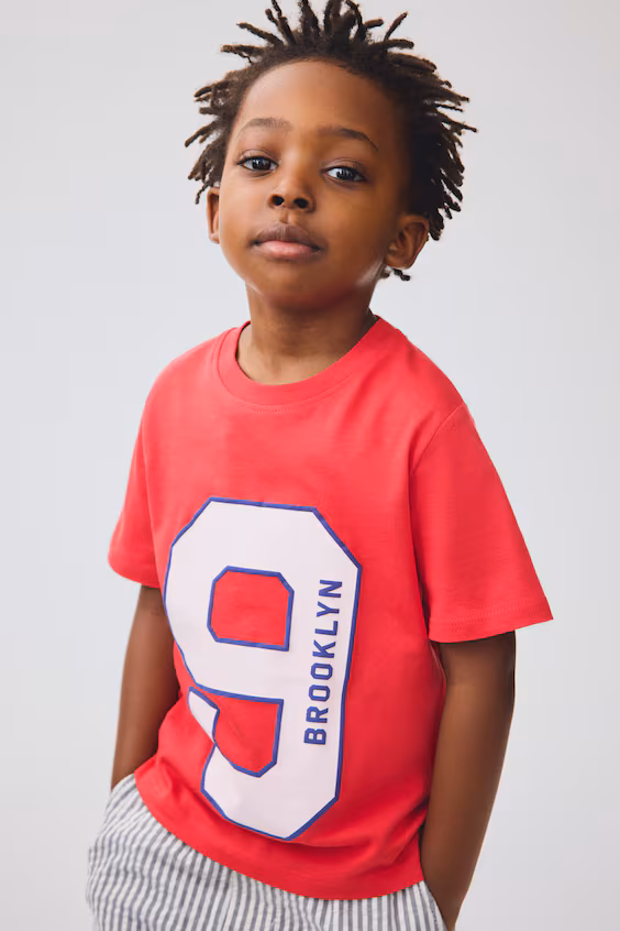 Футболка из хлопка с принтом