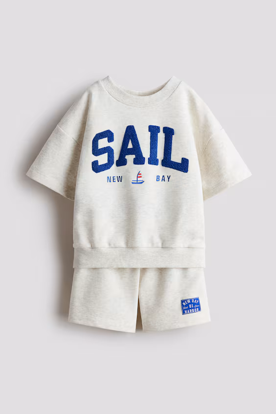 Комплект из 2 предметов из мягкого хлопкового муслина с узором