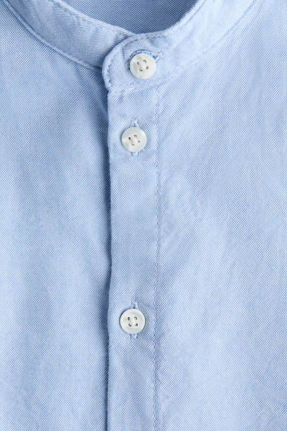 Рубашка из хлопка с воротником на стойке