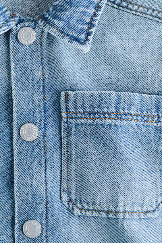 Оверсайз рубашка-сорочка из джинсовой ткани