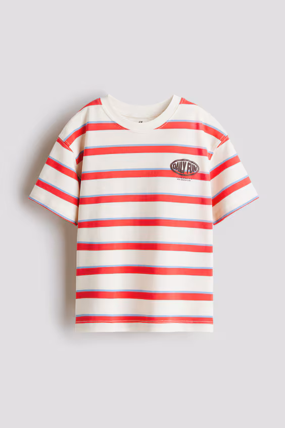 Футболка с принтом из пике