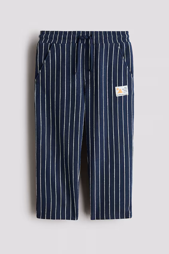 Брюки из текстурированного джерси с регулируемым шнурком