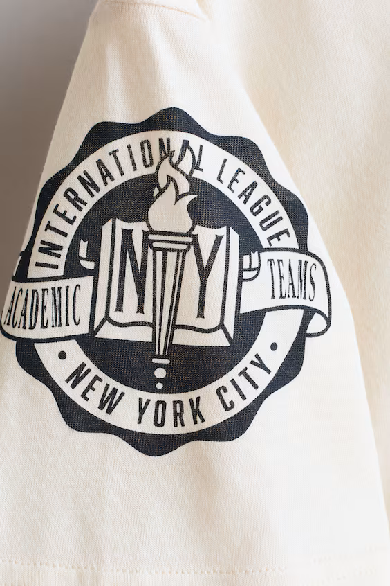 Футболка с принтом из хлопка