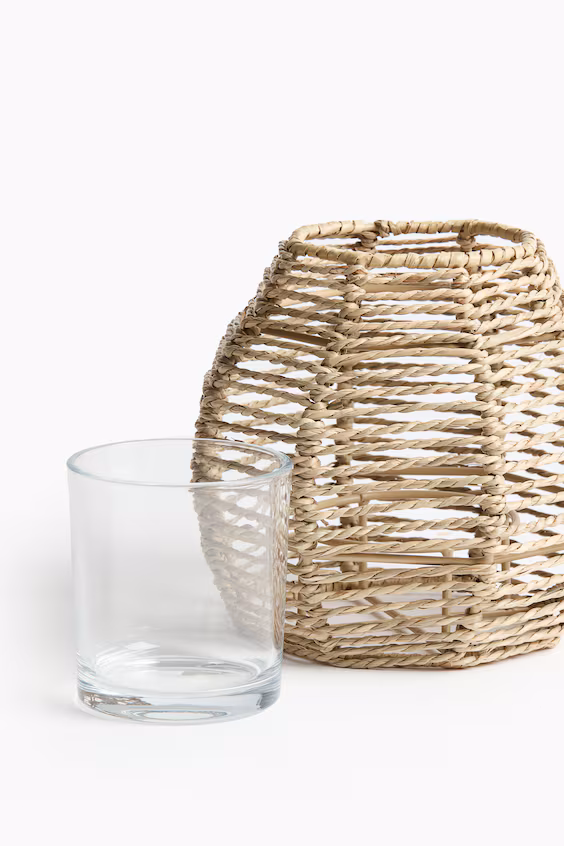 Светильник для свечи из морской травы