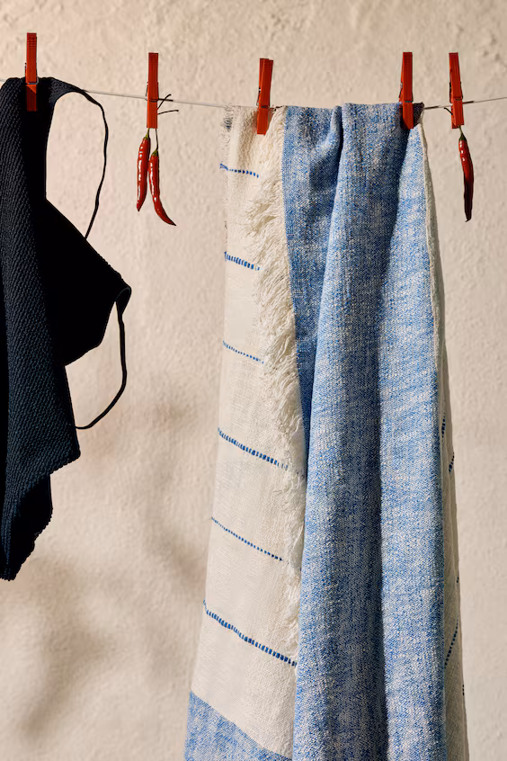 Плед из смесового льна