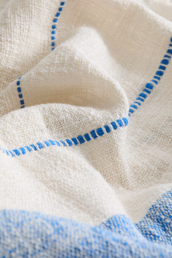 Плед из смесового льна