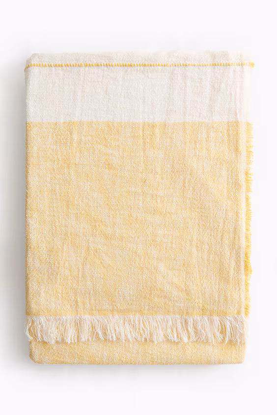 Плед из смесового льна