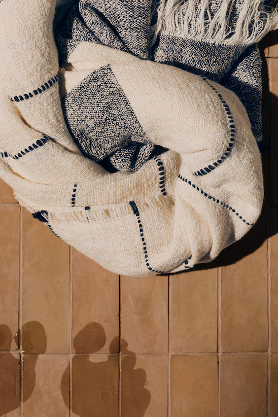 Плед из льняной смеси