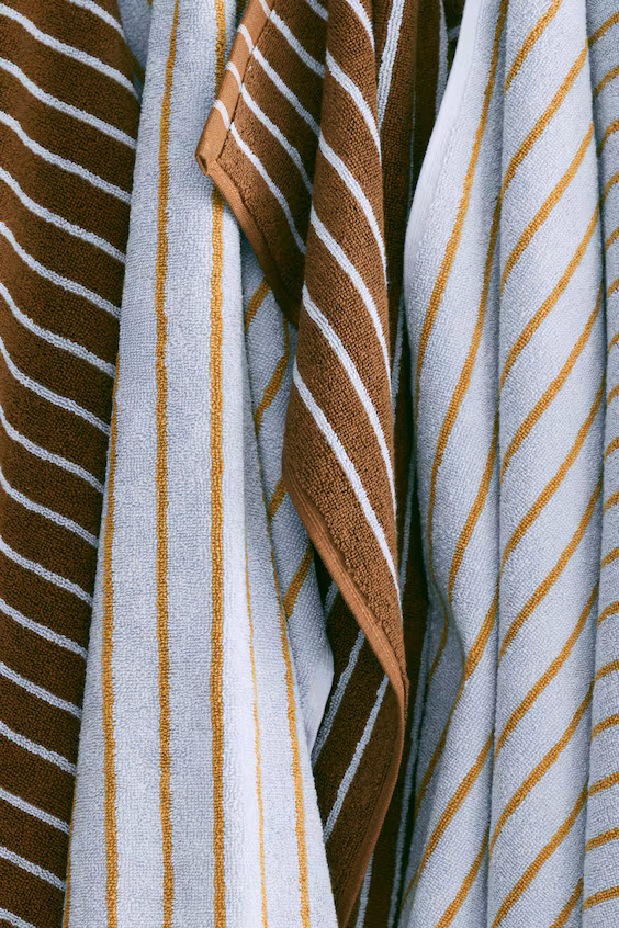 Полотенце для ванны в полоску