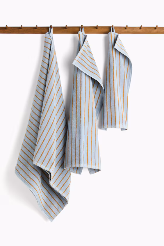 Полотенце для ванны в полоску