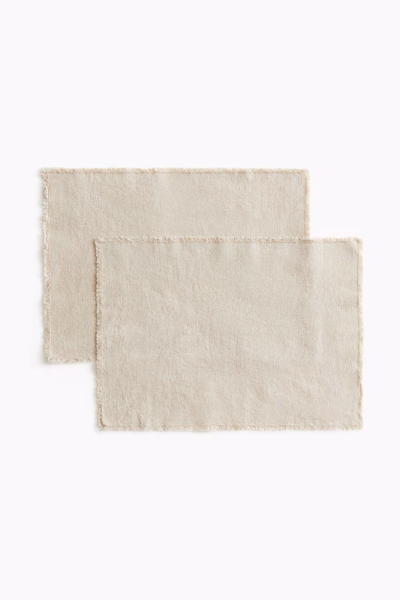 Набор из 2 скатертей из смесового льна