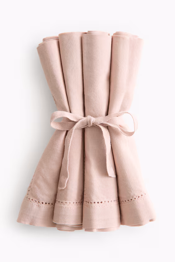 Пачка из 4 салфеток из хлопка