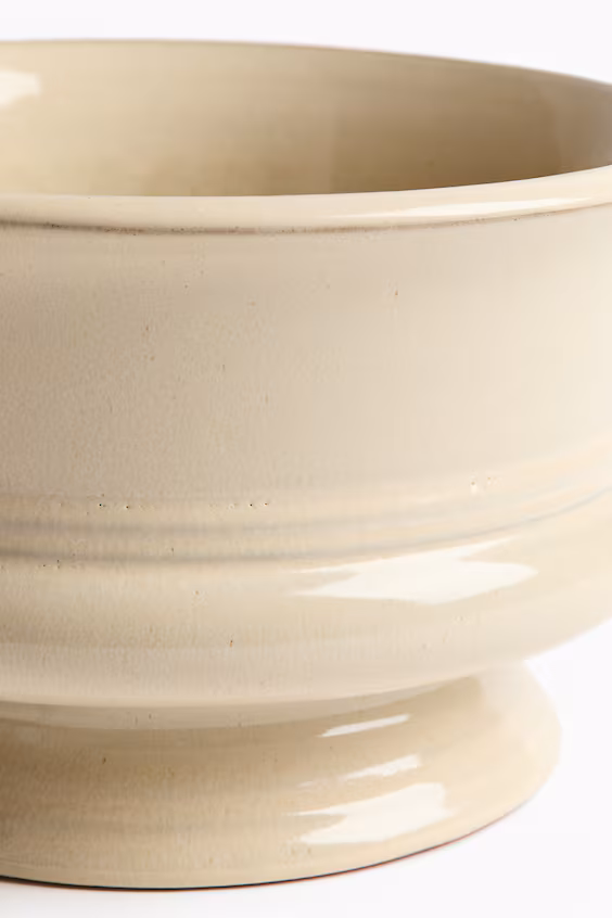 Широкая ваза из терракоты с реактивной глазурью