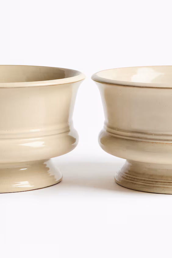 Широкая ваза из терракоты с реактивной глазурью