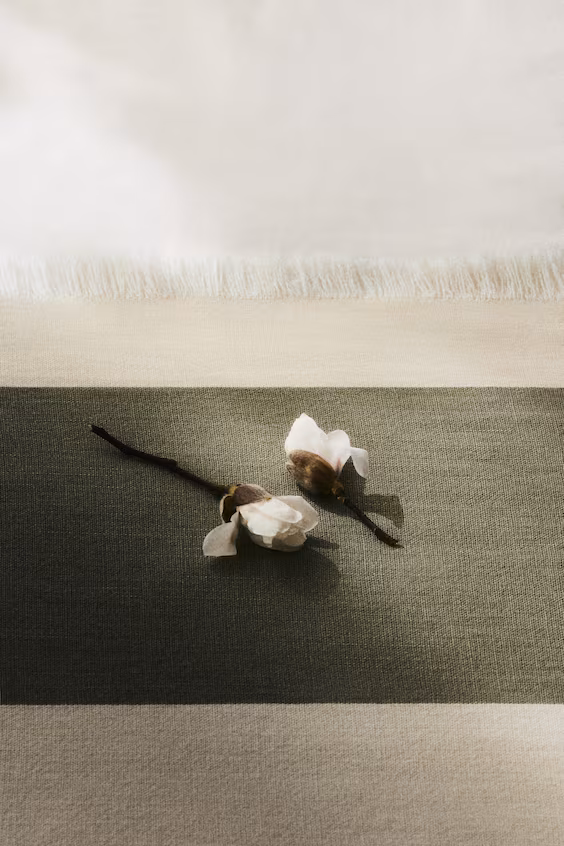 Одеяло из хлопка в полоску