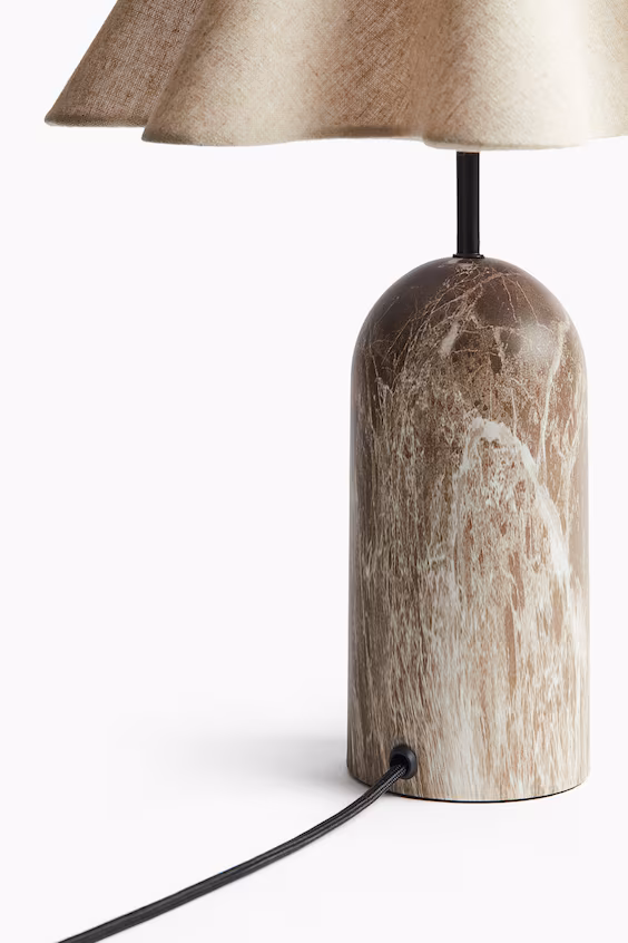 Светильник настольный из смеси льна