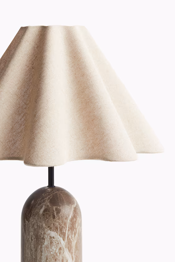 Светильник настольный из смеси льна