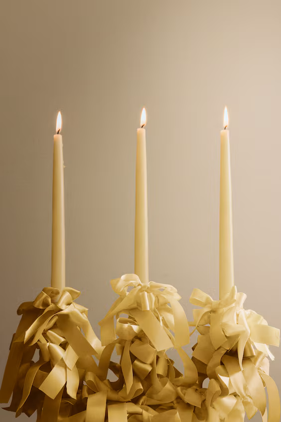 Набор из 6 конических свечей