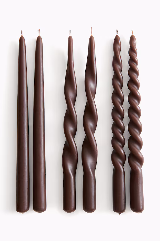 Набор из 6 конических свечей