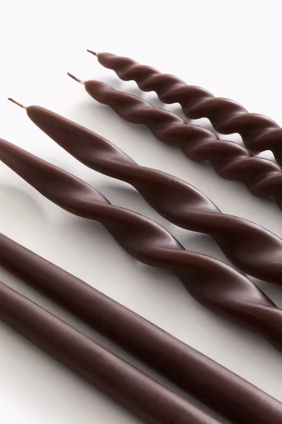 Набор из 6 конических свечей