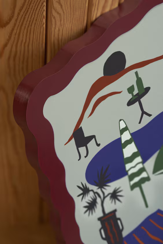 Волновидная деревянная рамка