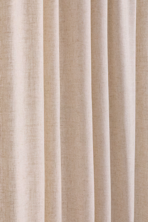 Набор из 2 занавесок из льняной смеси