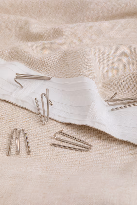 Набор из 2 занавесок из льняной смеси