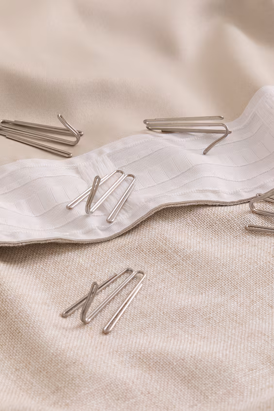 Набор из 2 длинных занавесок с подкладкой