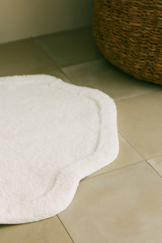 Коврик для ванной комнаты из фактурного хлопка