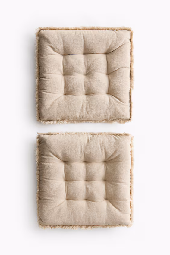 Набор из 2 подушек для стула из льна