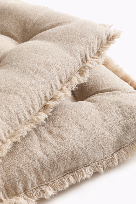 Набор из 2 подушек для стула из льна