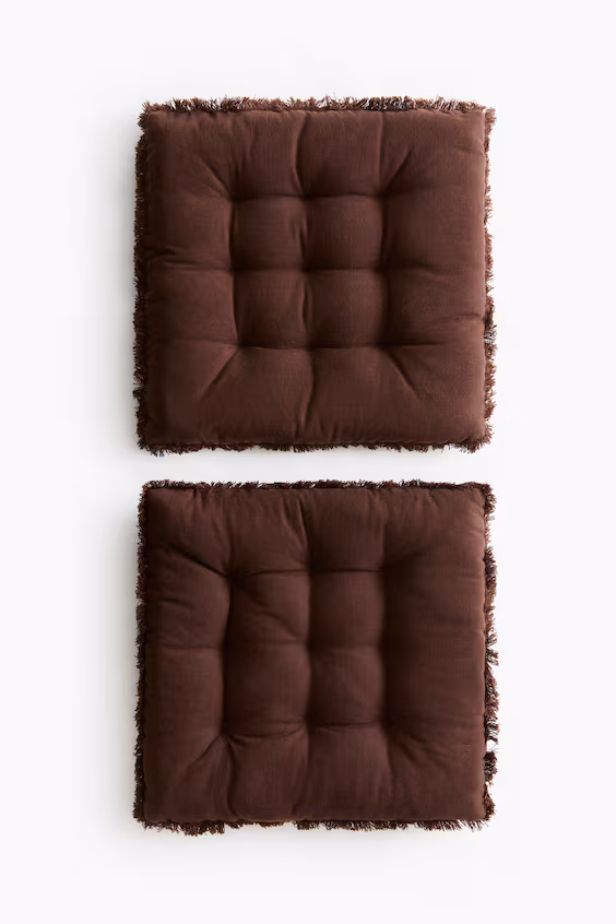 Пакет из 2 подушек для стула из льна