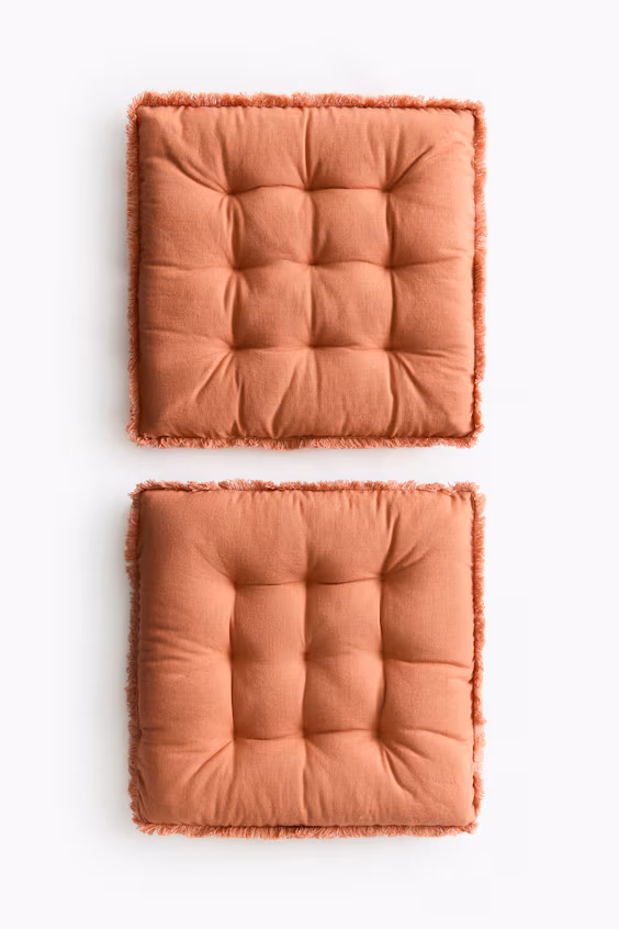 Пакет из 2 подушек для стула из льна