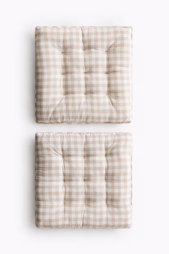 Пакет из 2 подушек для стула из хлопка