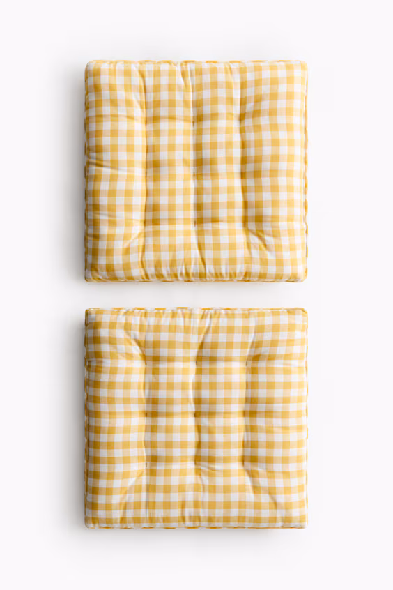 Пакет из 2 подушек для стула из хлопка