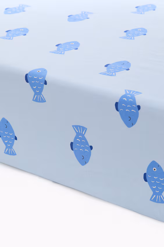 Простынь-чехол из хлопка с узором