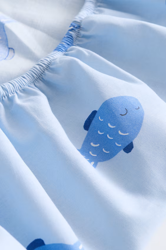 Простынь-чехол из хлопка с узором