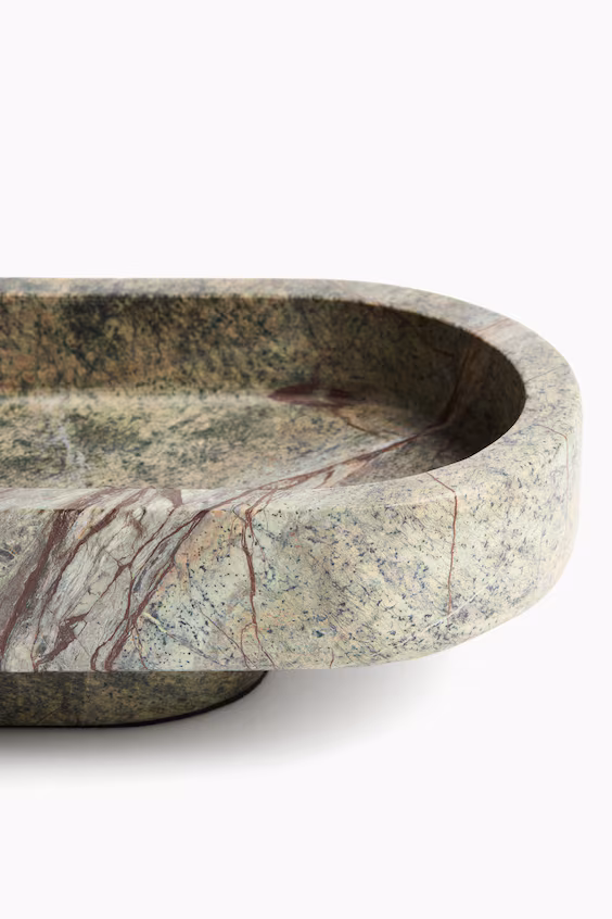 Прямоугольная тарелка из мрамора