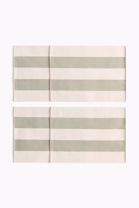 Набор из 4 текстильных подставок для столовых приборов