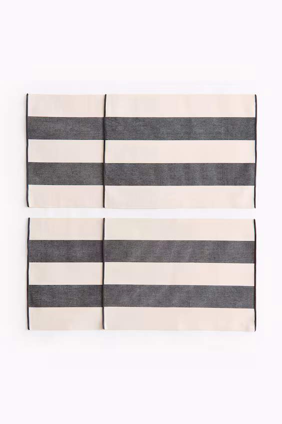 Набор из 4-х индивидуальных скатертей из хлопка