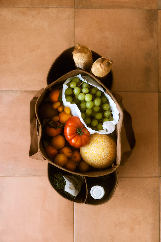 Большая сумка из смеси джута