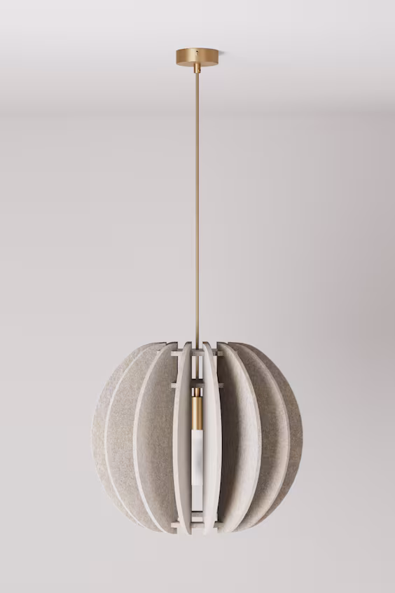 Подвесной светильник из звукопоглощающего материала