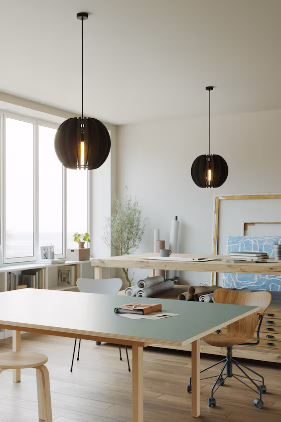 Подвесной светильник из звукопоглощающего материала