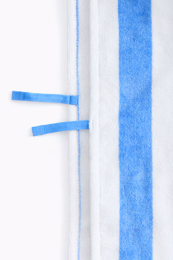 Полотенце-пончо в полоску из хлопка