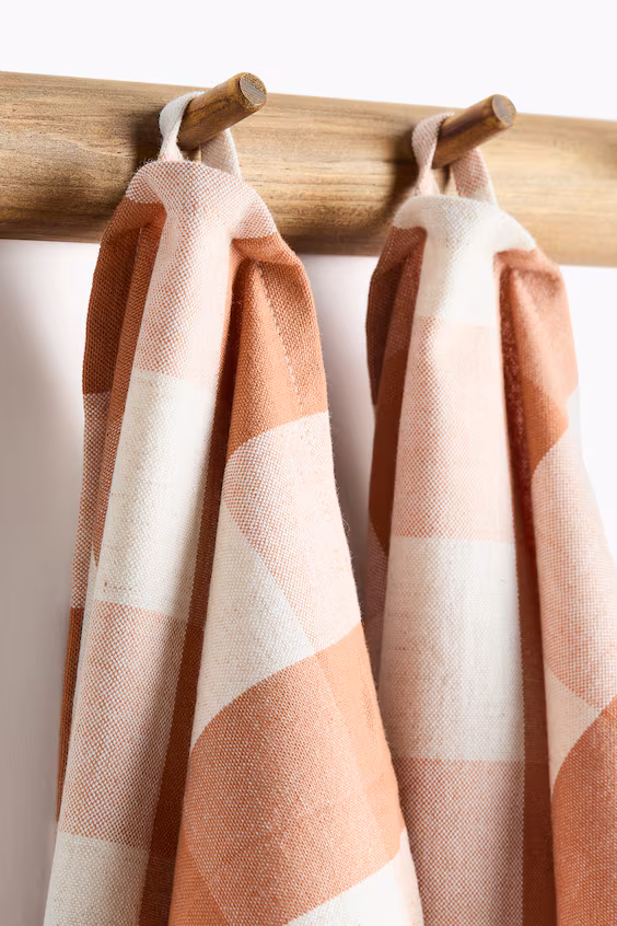 Набор из 2 кухонных полотенец из смеси льна